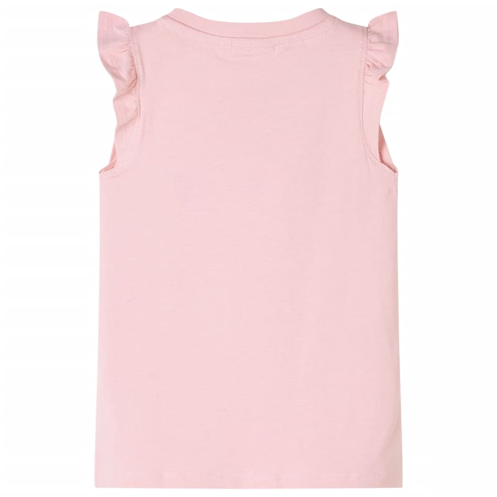 Vidaxl Child's Shirt avec des volants sur les manches 140 rose clair