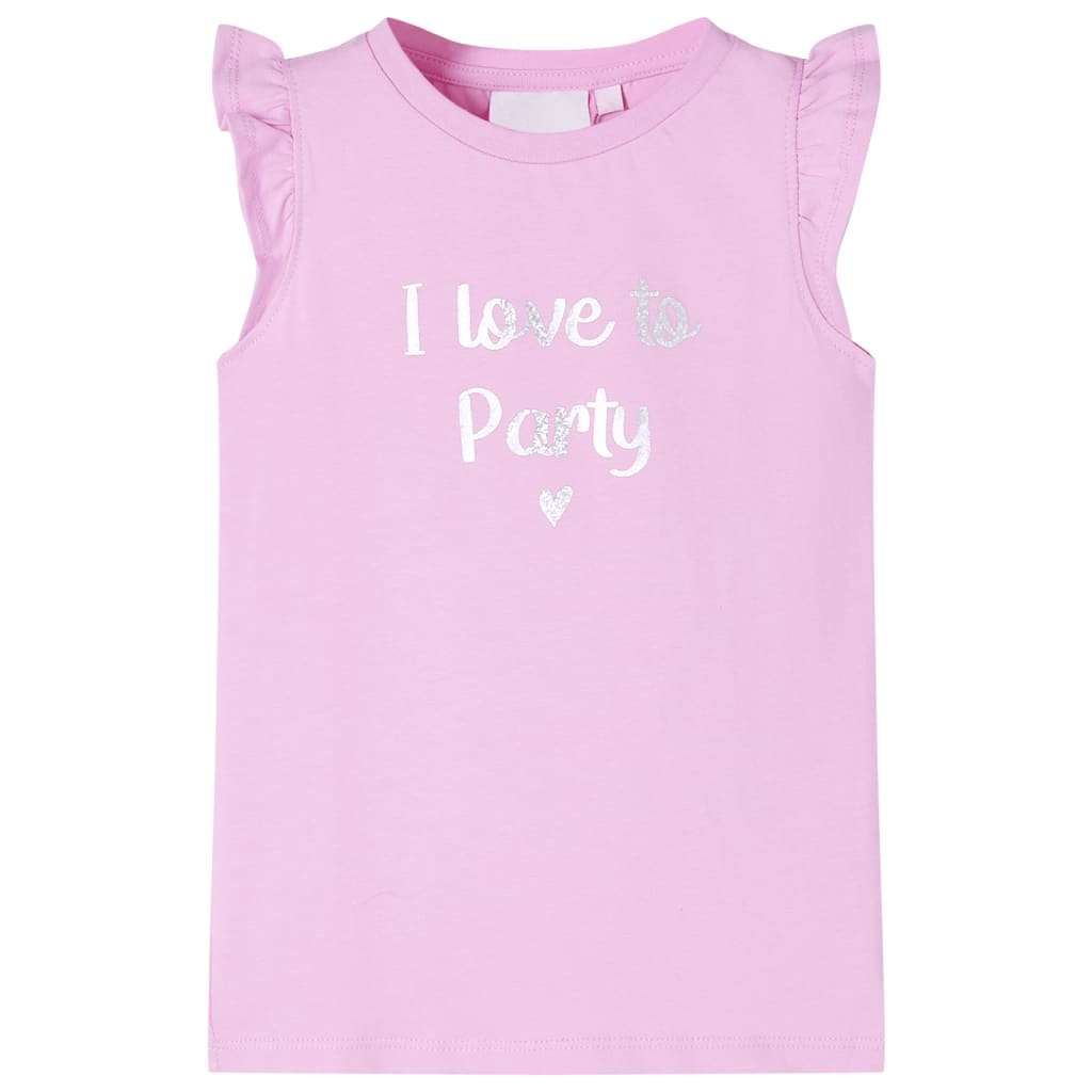 Vidaxl Child's Shirt avec des volants sur les manches 116 Lila