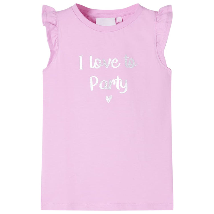 Vidaxl Child's Shirt avec des volants sur les manches 116 Lila