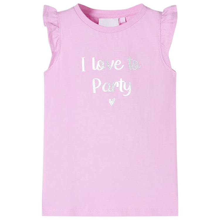 Vidaxl Child's Shirt avec des volants sur les manches 128 Lila