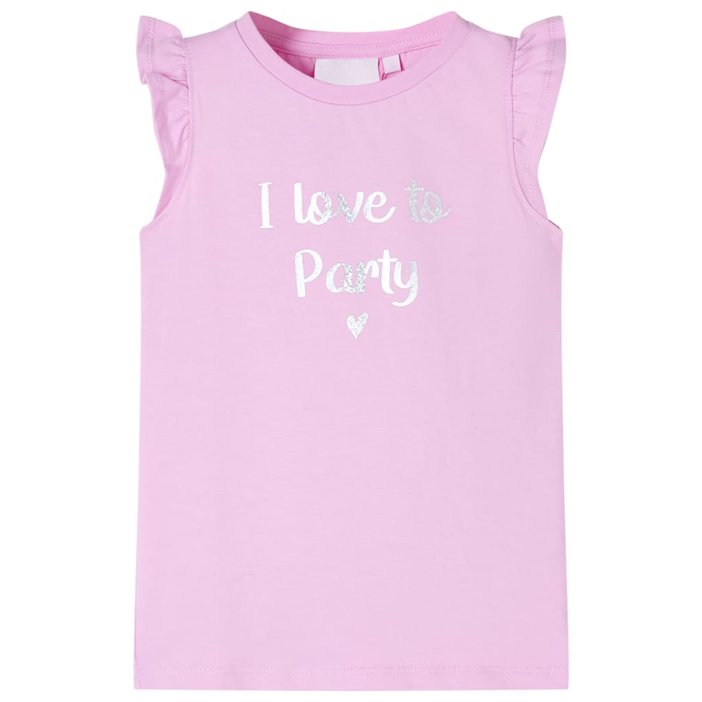 Vidaxl Child's Shirt avec des volants sur les manches 140 Lila