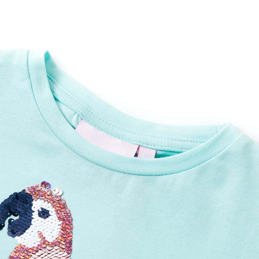 Vidaxl Child's Shirt 116 Light Sea Blue