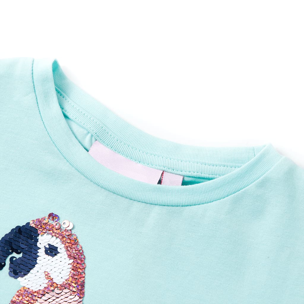 Vidaxl Child's Shirt 128 Light Sea Blue