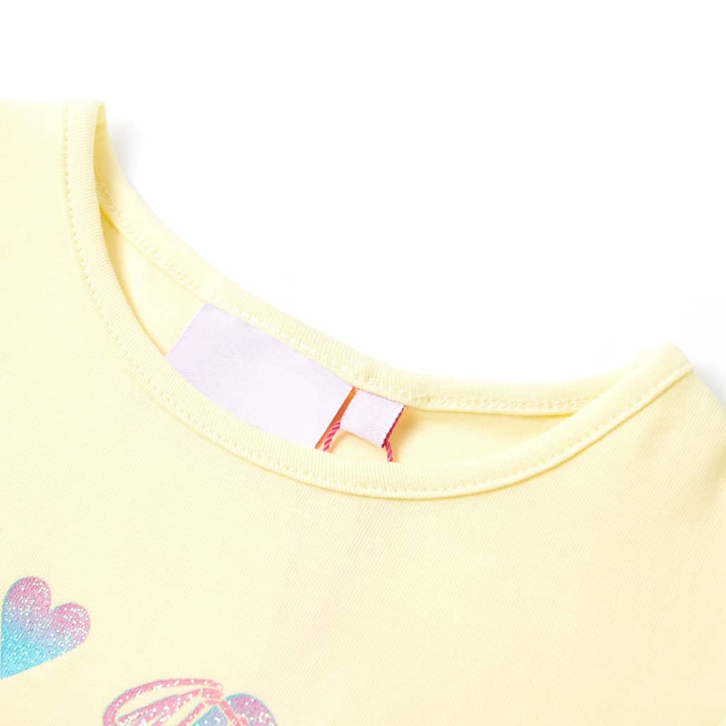 Vidaxl Child's Shirt 104 jaune doux