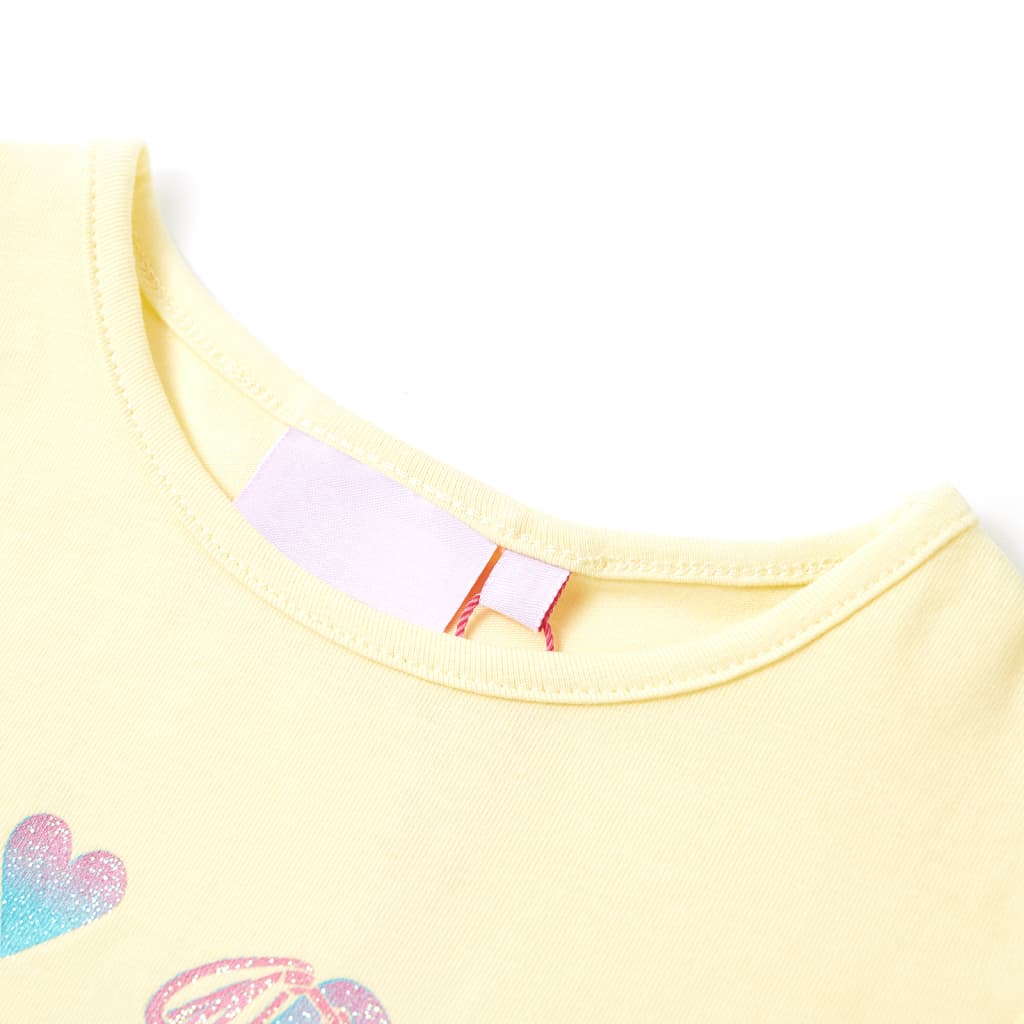 Vidaxl Child's Shirt 128 jaune doux