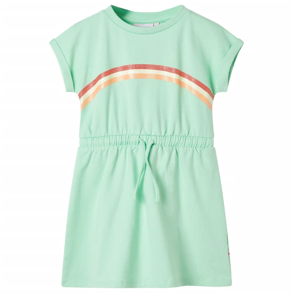 Vidaxl Robe pour enfants avec cordon 128 vert vif