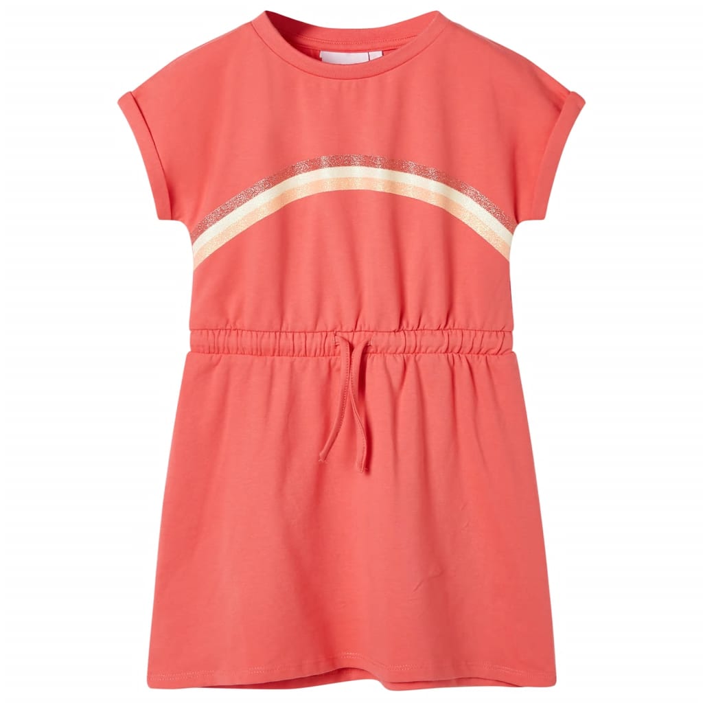 Vidaxl Robe pour enfants avec cordon 116 Coral-Colored