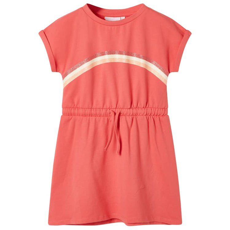 Vidaxl Robe pour enfants avec cordon de cordon 128 Coral-Colored