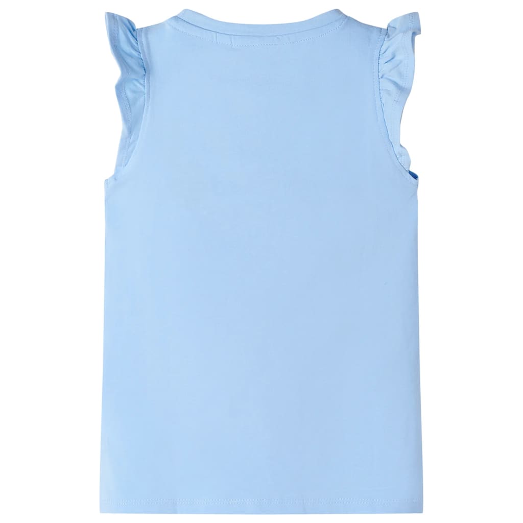 Vidaxl Child's Shirt avec des volants sur les manches 92 bleu clair