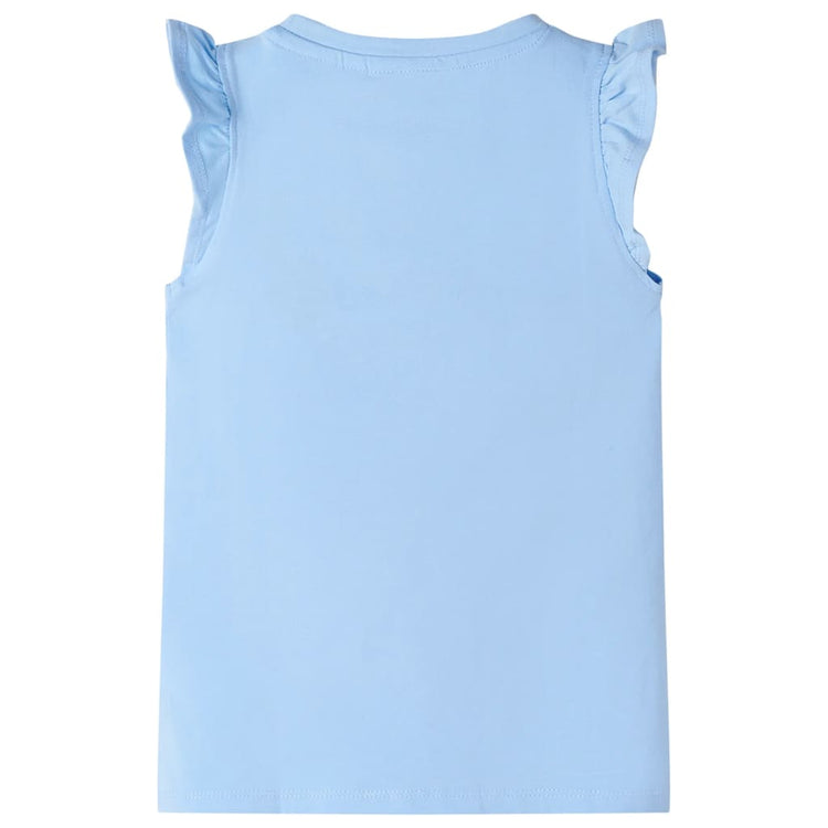 Vidaxl Child's Shirt avec des volants sur les manches 92 bleu clair