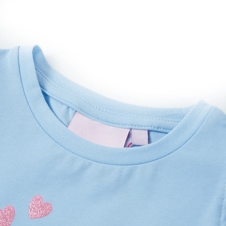 Vidaxl Child's Shirt avec des volants sur les manches 92 bleu clair
