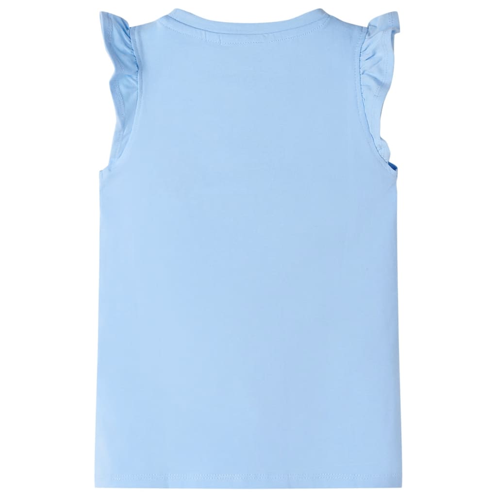 Vidaxl Child's Shirt avec des volants sur les manches 116 bleu clair