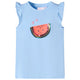 Vidaxl Child's Shirt avec volants sur les manches 128 bleu clair