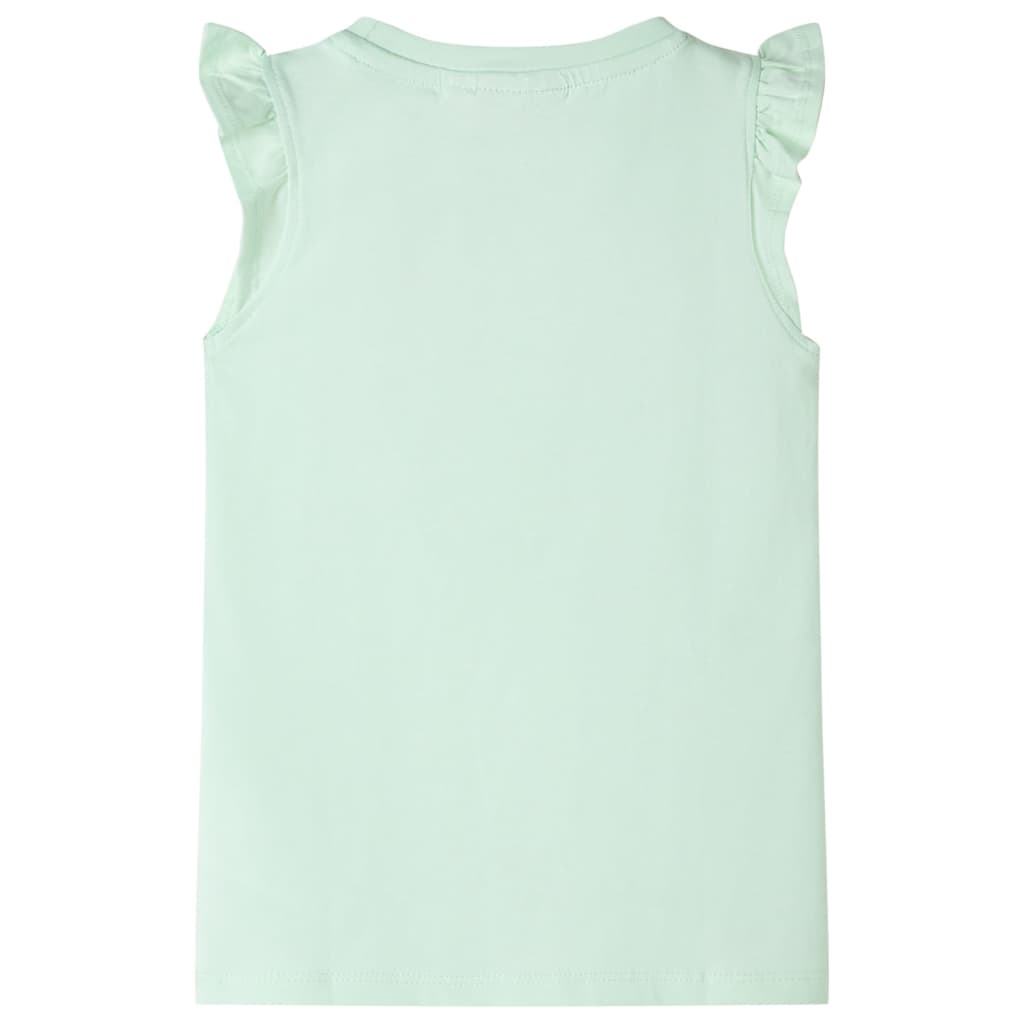 Vidaxl Child's Shirt avec des volants sur les manches 92 Green doux
