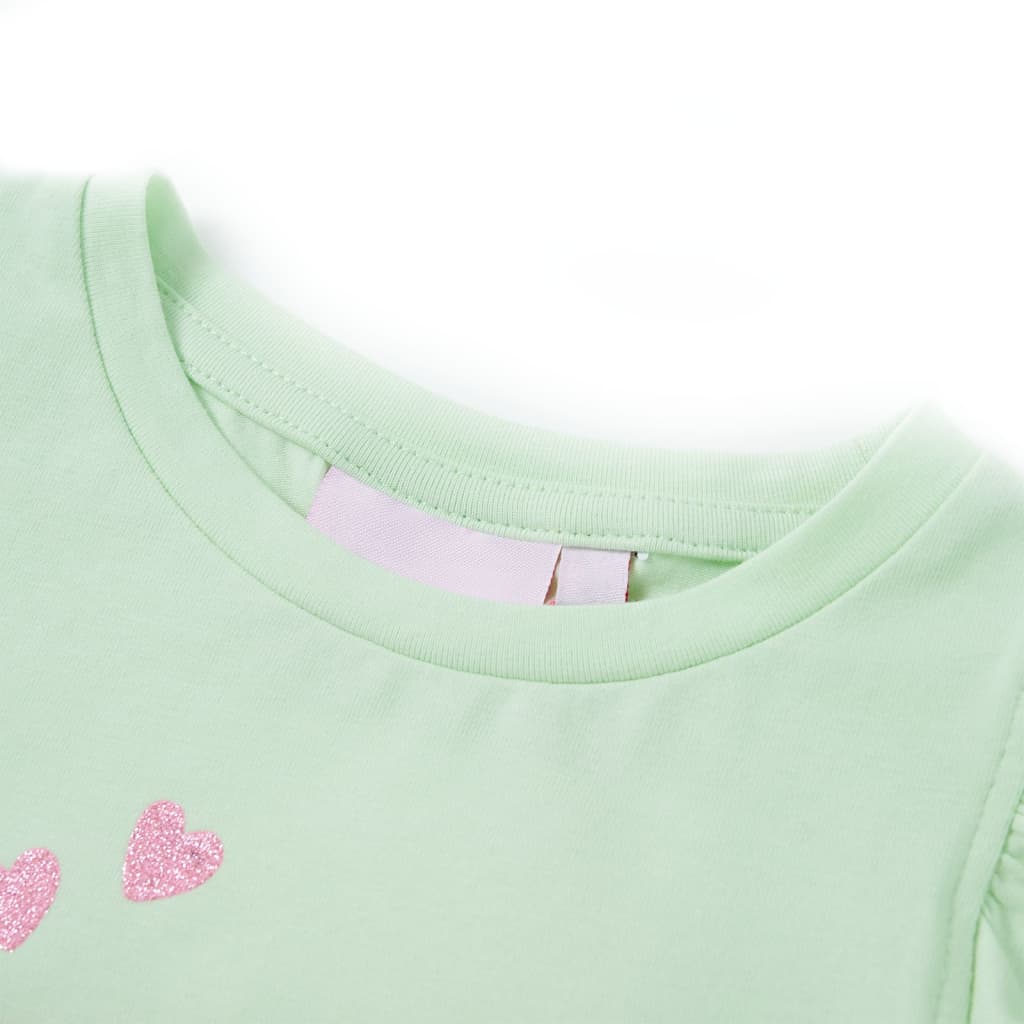 Vidaxl Child's Shirt avec des volants sur les manches 92 Green doux