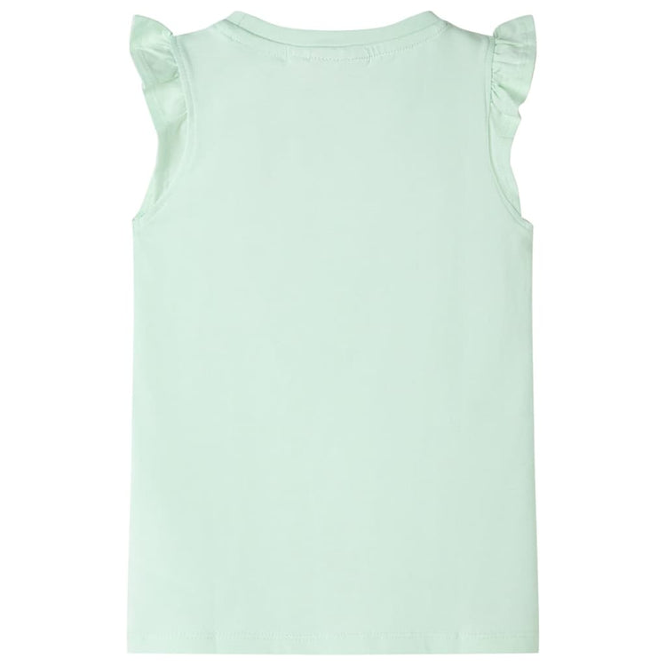Vidaxl Child's Shirt avec volants sur les manches 104 vert doux