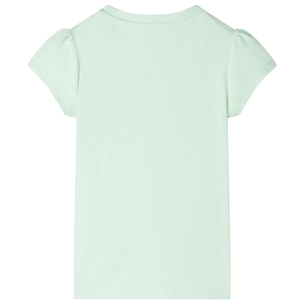 Vidaxl Child's Shirt with Cap Sleeves 92 Green doux