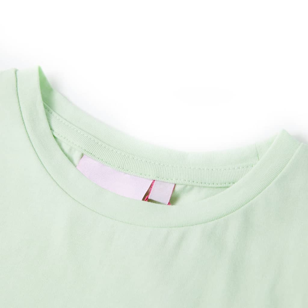 Vidaxl Child's Shirt with Cap Sleeves 92 Green doux