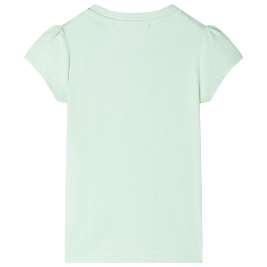 Vidaxl Child's Shirt with Cap Sleeves 116 Green doux