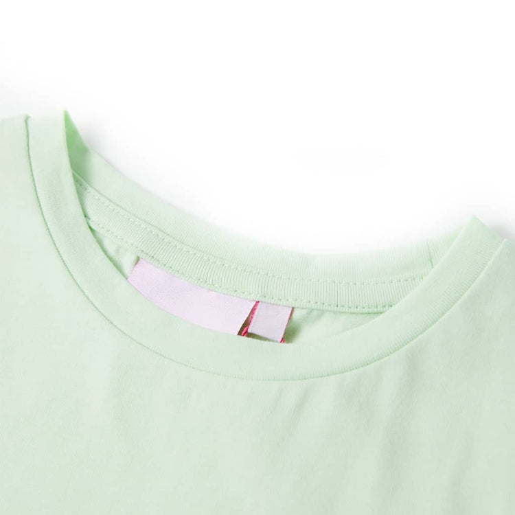 Vidaxl Child's Shirt with Cap Sleeves 116 Green doux