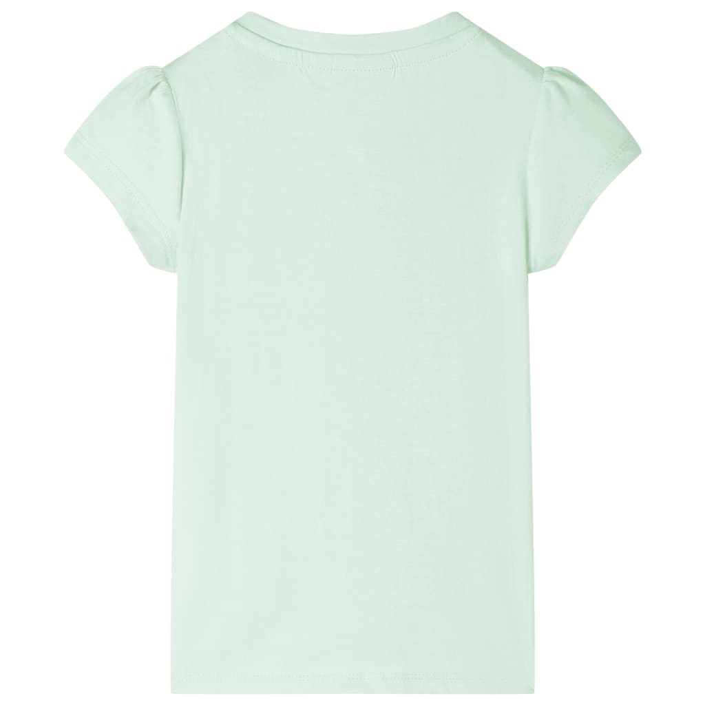 Vidaxl Children's Shirt with Cap Sleeves 128 Green doux