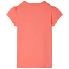 Vidaxl Child's Shirt with Cap Sleeves 116 Coral -colored