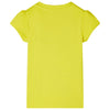 Vidaxl Child's Shirt with Cap Sleeves 116 jaune vif