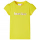 Vidaxl Child's Shirt with Cap Sleeves 140 Bright Yellow