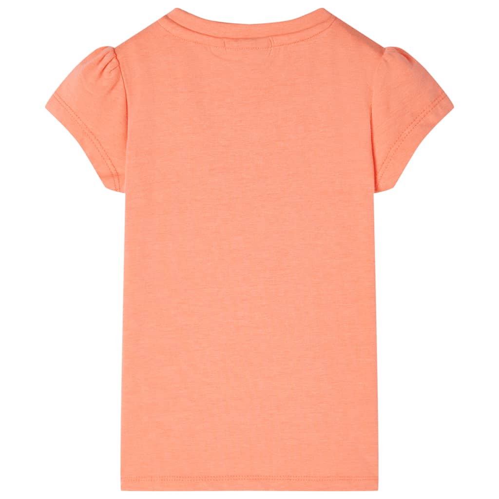 Vidaxl Child's Shirt with Cap Sleeves 92 Neonoranje