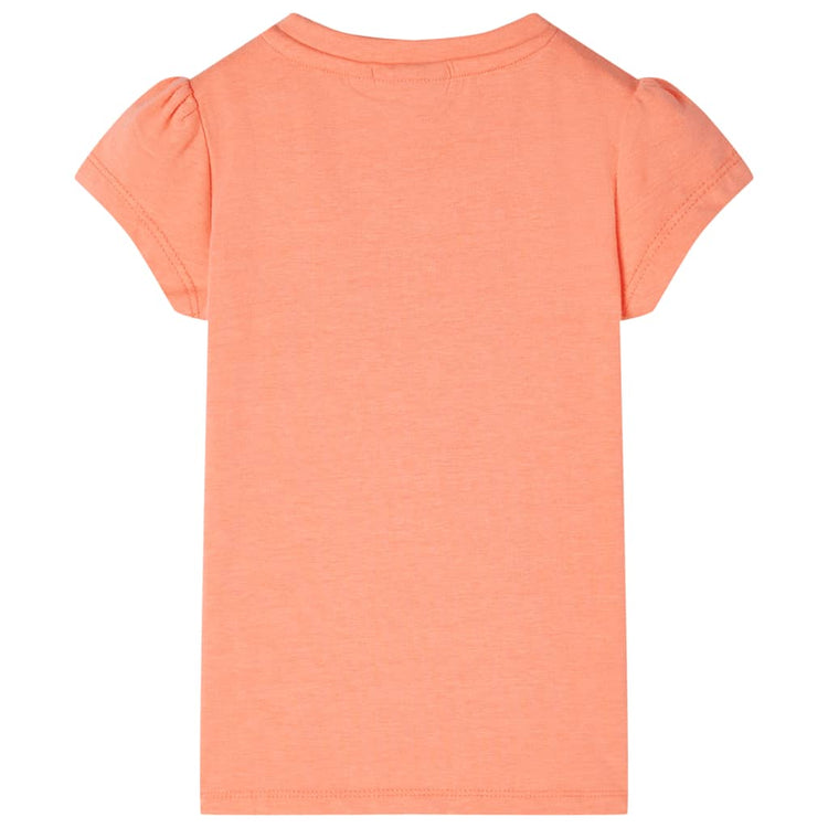 Vidaxl Child's Shirt with Cap Sleeves 92 Neonoranje