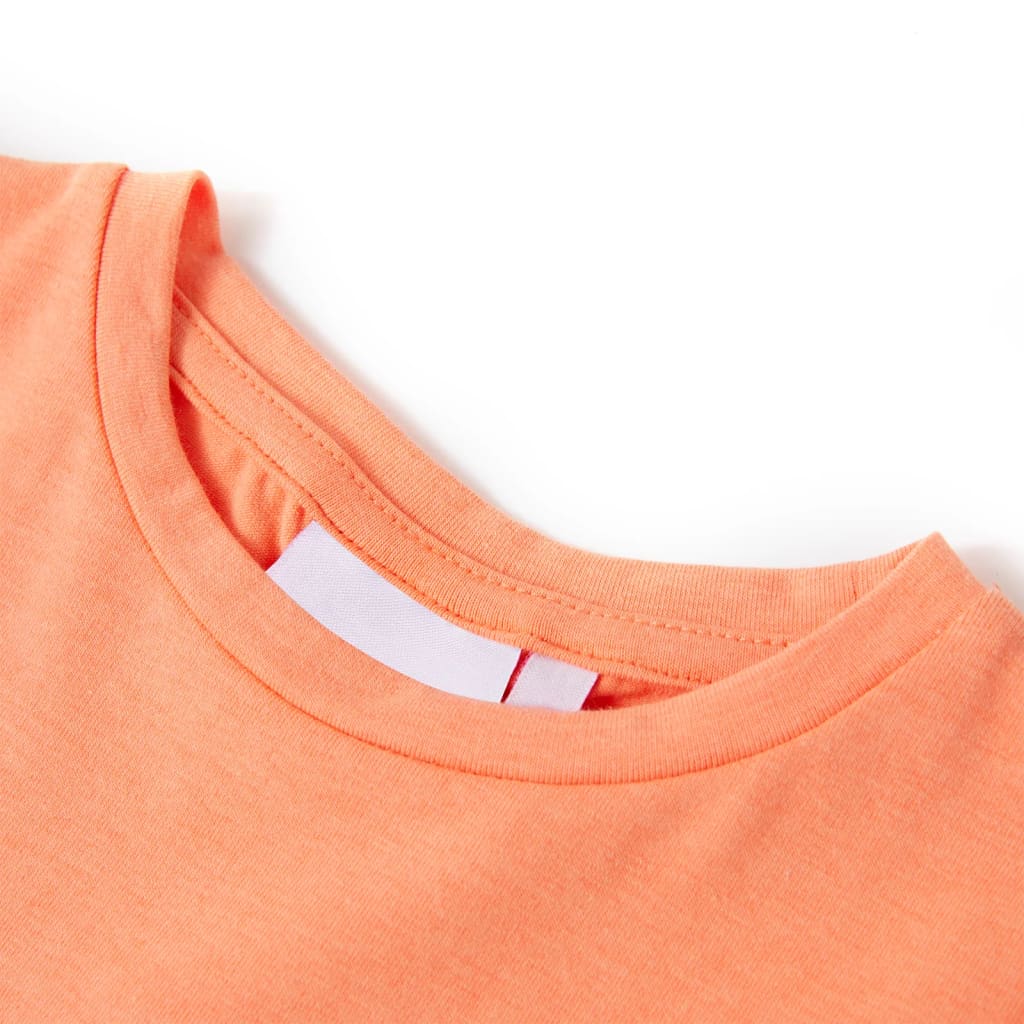 Vidaxl Child's Shirt with Cap Sleeves 92 Neonoranje
