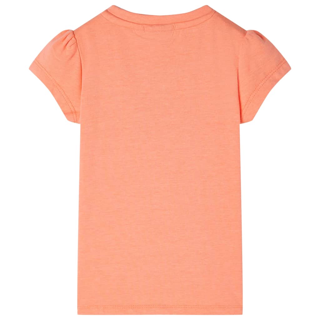 Vidaxl Child's Shirt with Cap Sleeves 104 Neonoranje