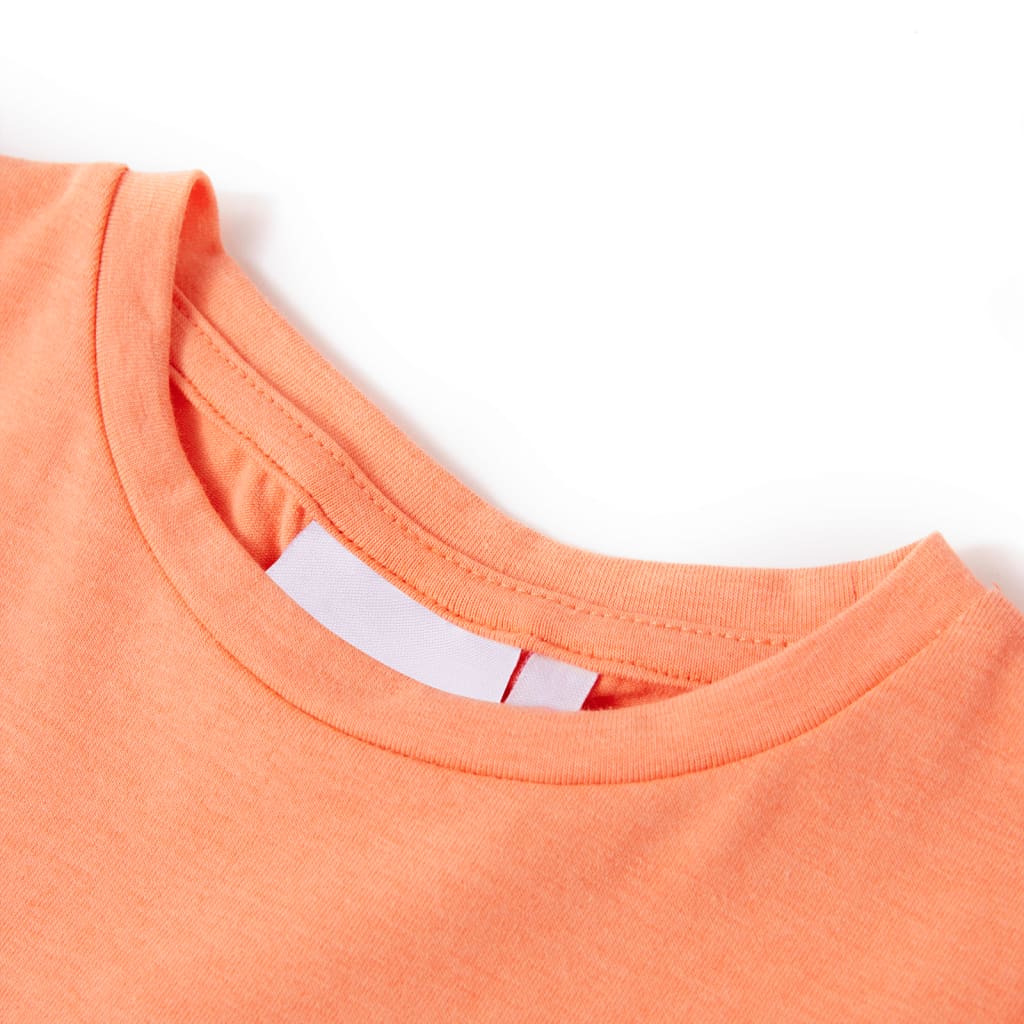 Vidaxl Child's Shirt with Cap Sleeves 116 Neonoranje