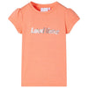 Vidaxl Child's Shirt with Cap Sleeves 128 Neonoranje