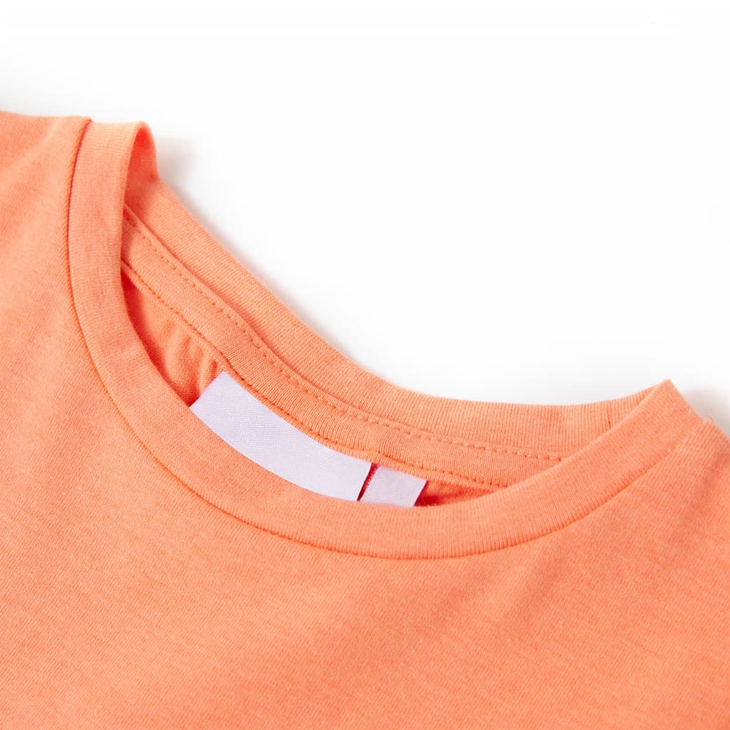 Vidaxl Child's Shirt with Cap Sleeves 140 Neonoranje