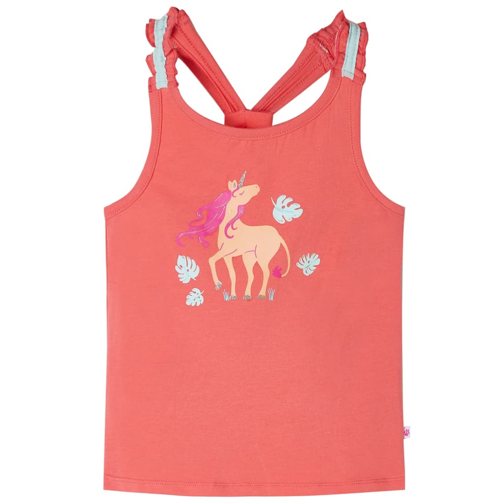 Vidaxl Children's Top 128 Coral-Colored