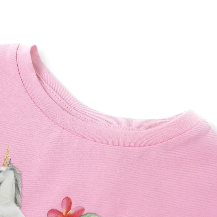 Vidaxl Child's Shirt avec manches courtes 92 Rose vif