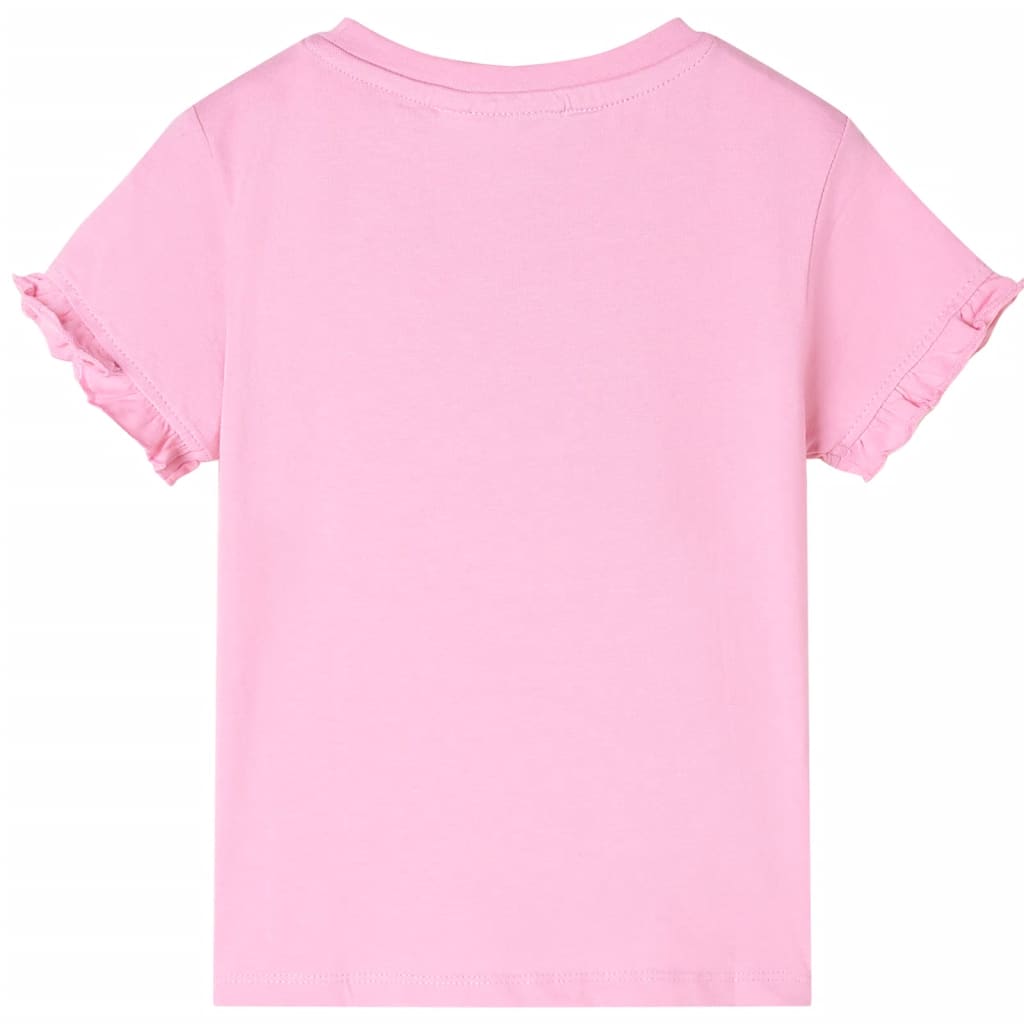 Vidaxl Child's Shirt avec manches courtes 128 Rose vif