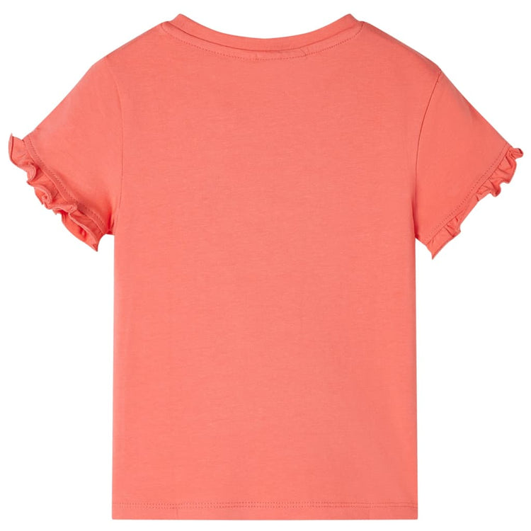 Vidaxl Child's Shirt avec manches courtes 92 Coral-Colored