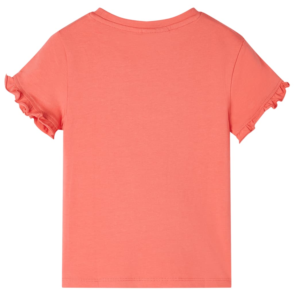 Vidaxl Children's Shirt avec manches courtes 104 Coral-Colored