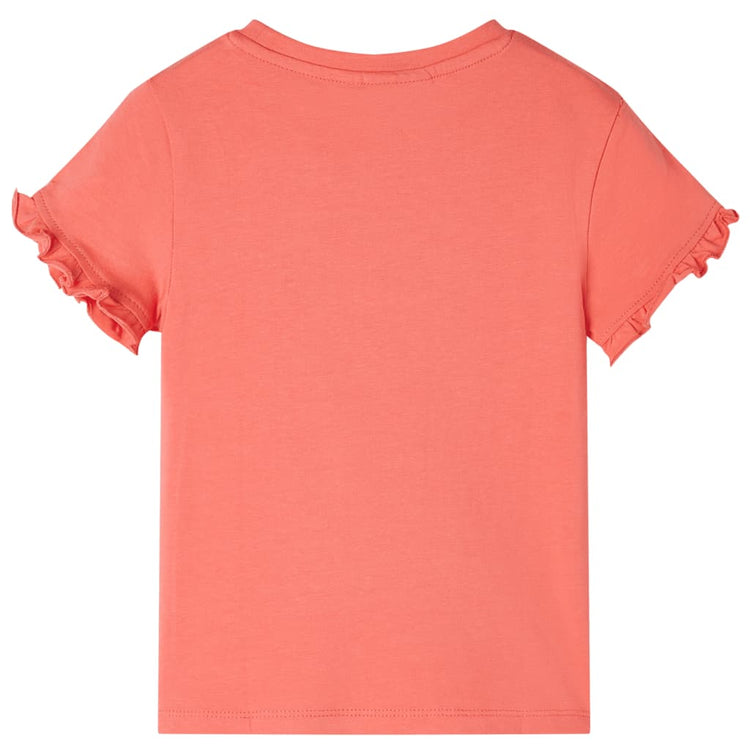 Vidaxl Children's Shirt avec manches courtes 104 Coral-Colored