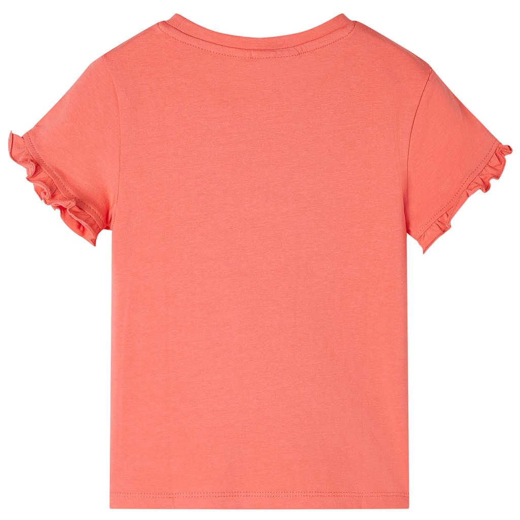 Vidaxl Child's Shirt avec manches courtes 140 Coral-Colored