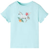 Vidaxl Child's Shirt avec manches courtes 116 bleu de mer clair