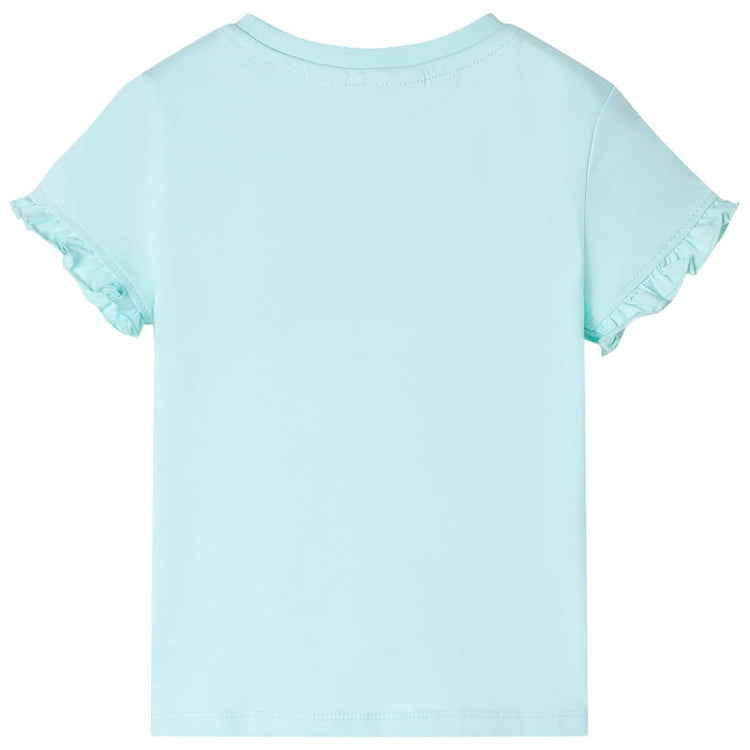 Vidaxl Child's Shirt avec manches courtes 116 bleu de mer clair