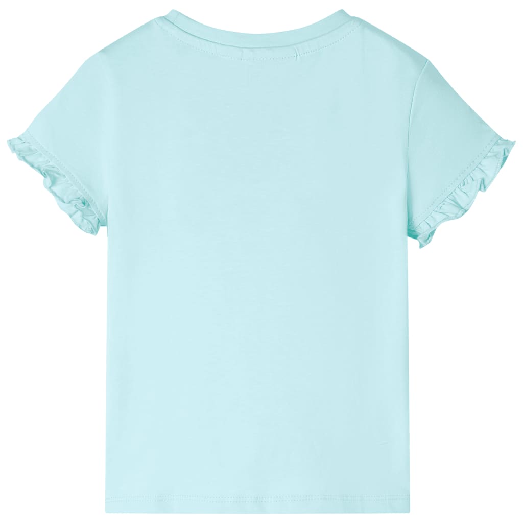 Vidaxl Child's Shirt avec manches courtes 140 bleu de mer clair