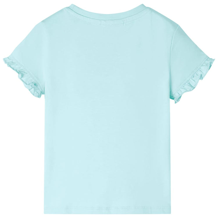 Vidaxl Child's Shirt avec manches courtes 140 bleu de mer clair