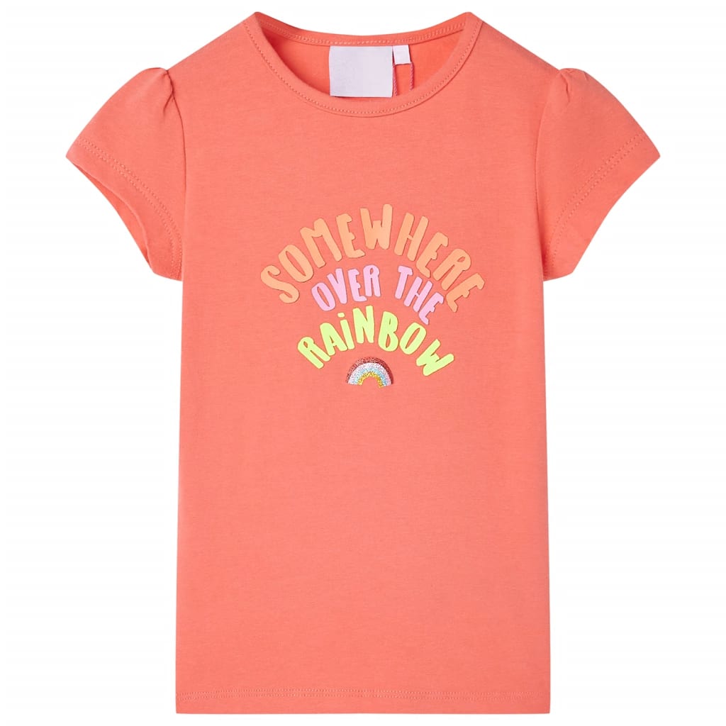 Vidaxl Child's Shirt 128 Coral coloré