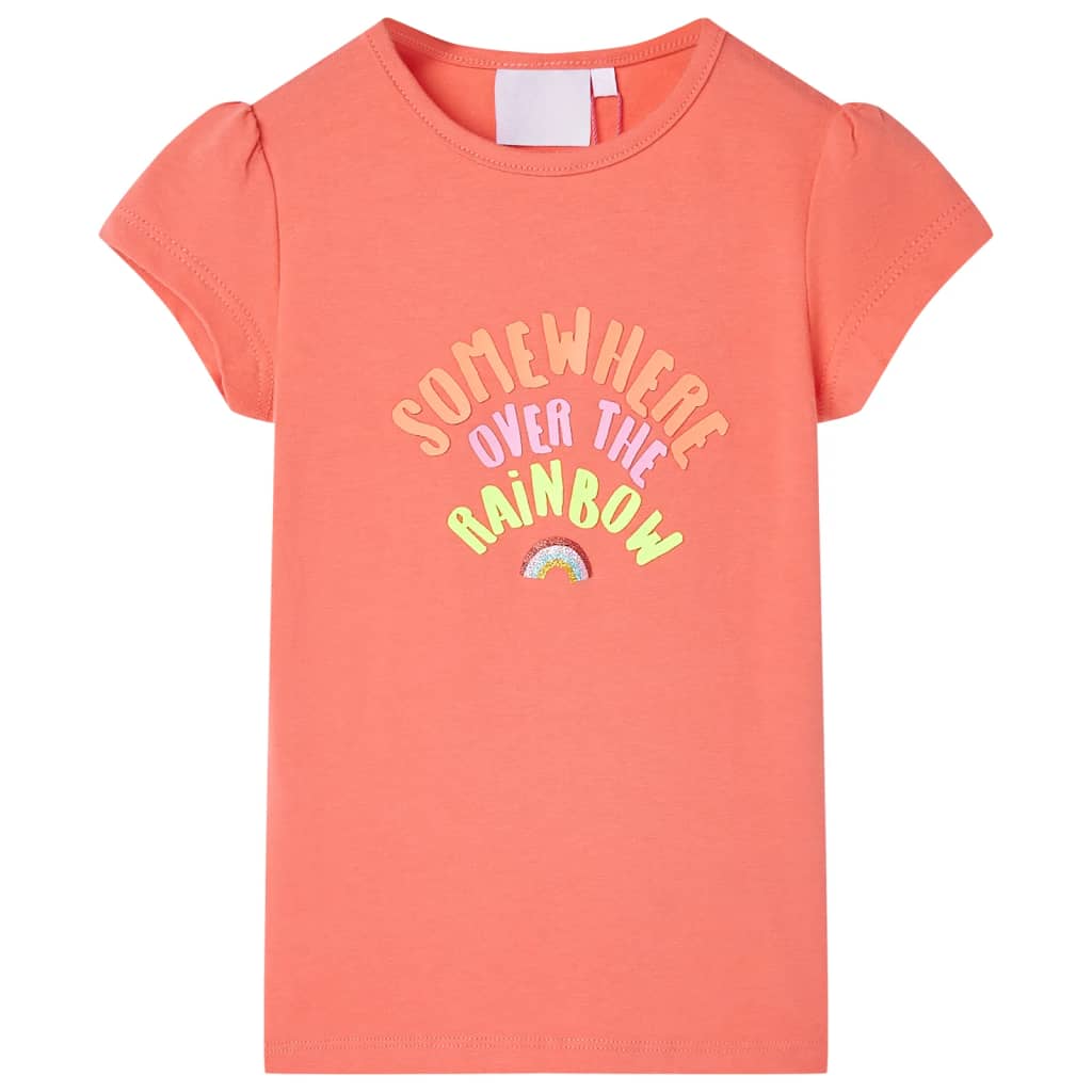 Vidaxl Child's Shirt 140 Coral coloré
