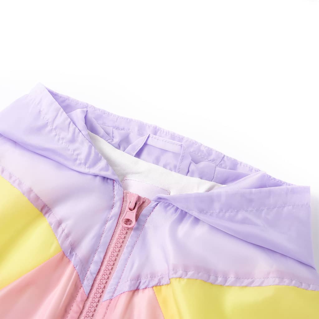 Veste pour enfants Vidaxl avec capuche et fermeture à glissière 128 multi-colorants