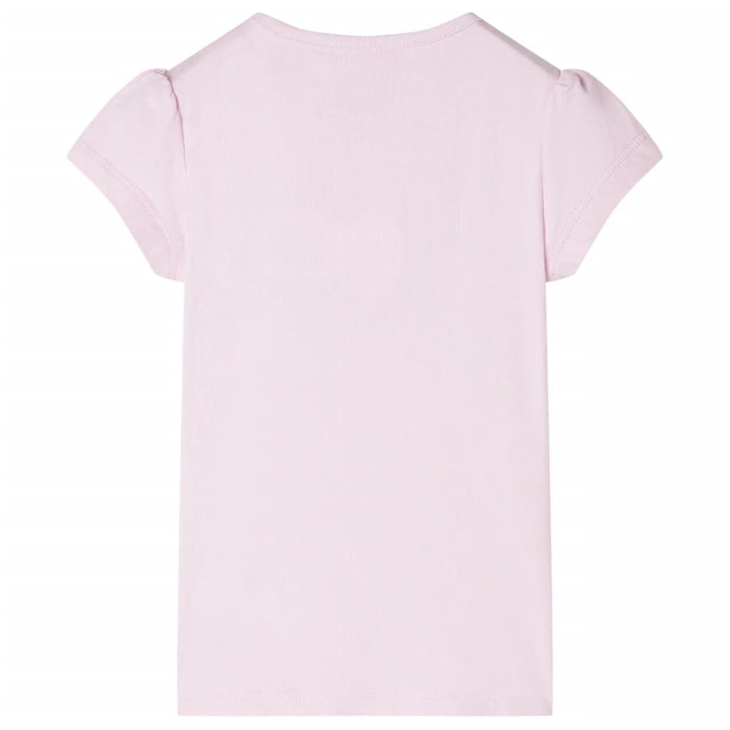 Vidaxl Child's Shirt with Cap Sleeves 104 Rose doux
